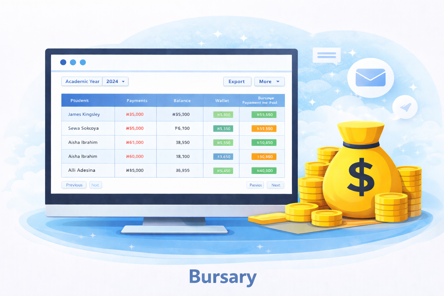 Bursary module screenshot placeholder